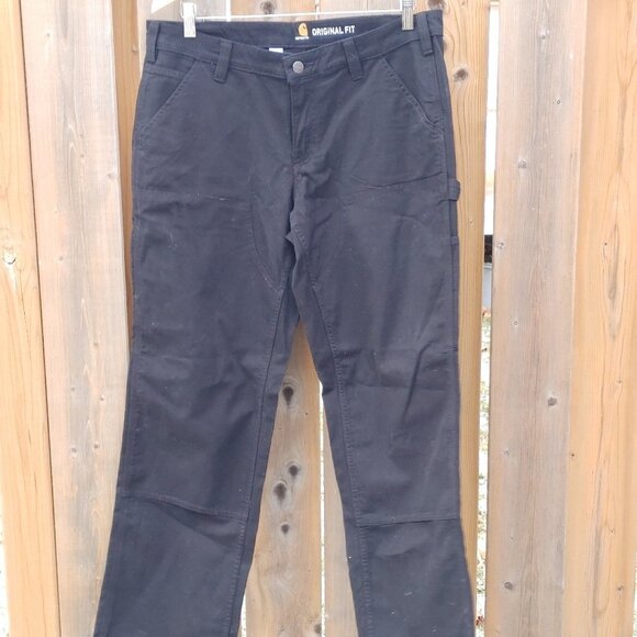 Carhartt Original Fit Black Denim Jeans Woman's Size 12 - Picture 1 of 10